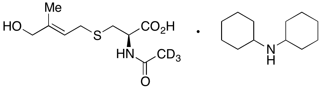N-Acetyl-S-(4-hydroxy-3-methyl-2-trans-buten-1-yl)-L-cysteine-d3 Dicyclohexylammonium Salt - Chemical structure and product image