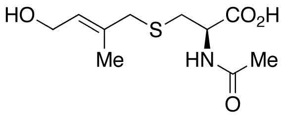 N-Acetyl-S-(4-hydroxy-2-methyl-2-trans-buten-1-yl)-L-cysteine - Chemical structure and product image