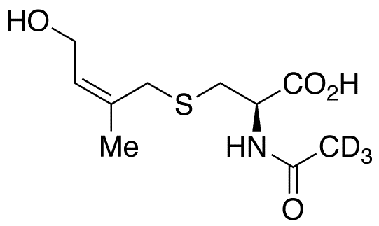 N-Acetyl-S-(4-hydroxy-3-methyl-2-cis-buten-1-yl)-L-cysteine-d3 - Chemical structure and product image