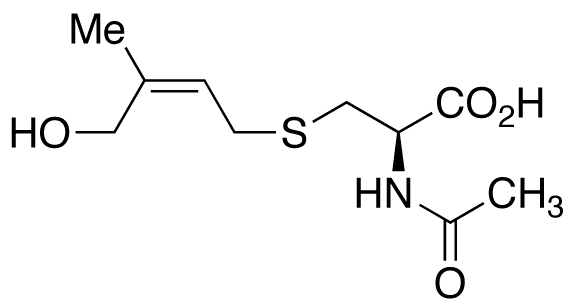 N-Acetyl-S-(4-hydroxy-3-methyl-2-cis-buten-1-yl)-L-cysteine - Chemical structure and product image