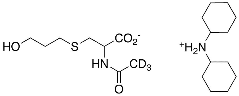 N-Acetyl-d3-S-(3-hydroxypropyl)cysteine, Dicyclohexylammonium Salt - Chemical structure and product image