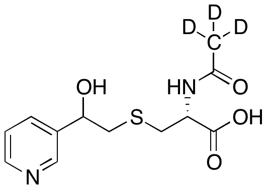N-Acetyl-S-[2-hydroxy-2-(3-pyridinyl)ethyl]-L-cysteine-D3 - Chemical structure and product image