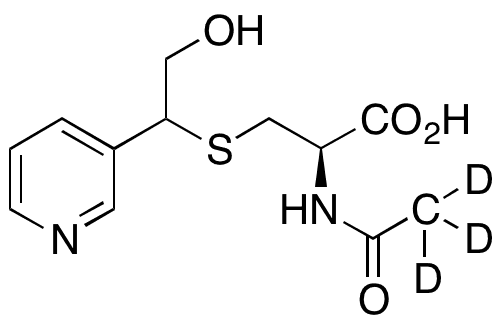 N-Acetyl-S-[2-hydroxy-1-(3-pyridinyl)ethyl]-L-cysteine-D3 - Chemical structure and product image
