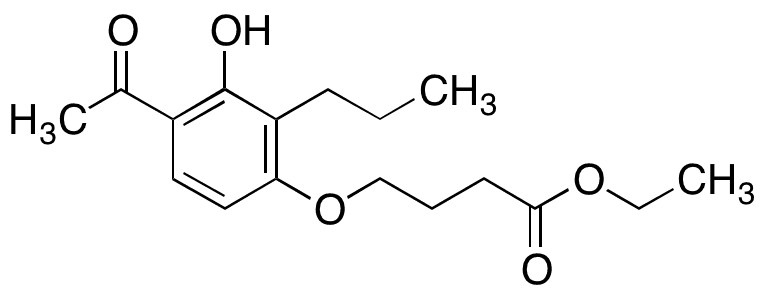 4-(4-Acetyl-3-hydroxy-2-propylphenoxy)butanoic Acid Ethyl Ester - Chemical structure and product image