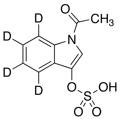 1-Acetyl-3-indoxyl-d4 Sulfate - Chemical structure and product image