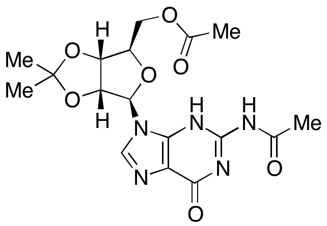 N-Acetyl-2,3-O-isopropylidene-guanosine 5-Acetate - Chemical structure and product image
