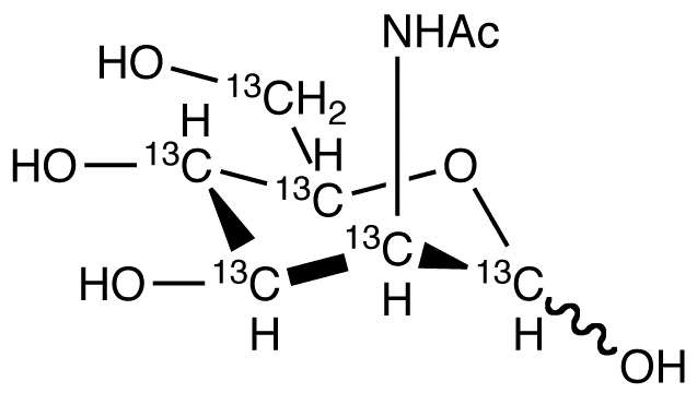 N-Acetyl-D-mannosamine-13C6 - Chemical structure and product image