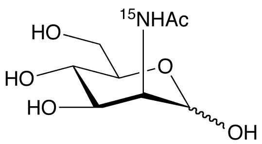 N-Acetyl-D-[15N]mannosamine - Chemical structure and product image