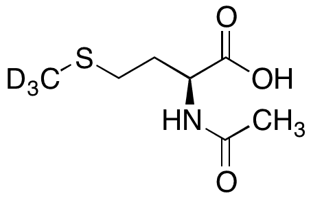 N-Acetyl-L-methionine-d3 (S-methyl-d3) - Chemical structure and product image