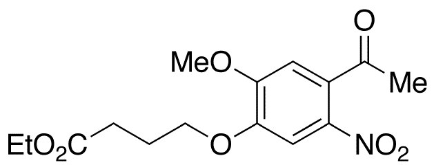 4-(4-Acetyl-2-methoxy-5-nitrophenoxy)-butanoic Acid Ethyl Ester - Chemical structure and product image