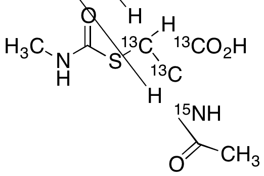 N-Acetyl-S-(N-methylcarbamoyl)-L-cysteine 1,2,3-13C3,15N - Chemical structure and product image