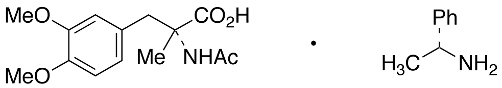 N-Acetyl D-alpha-Methyl DOPA Dimethyl Ether (+)-Î±-Methylbenzylamine Salt - Chemical structure and product image