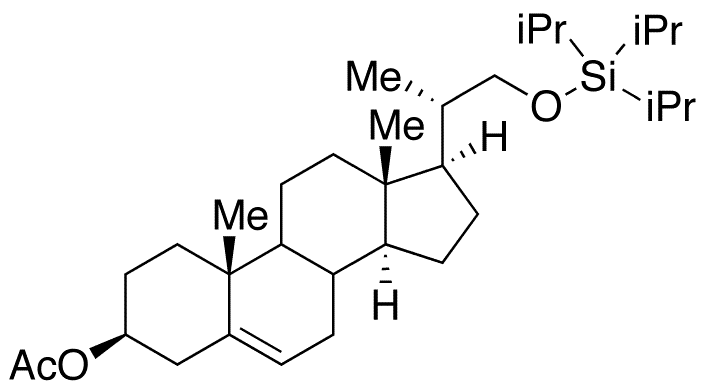 (3 beta,20S)-3-O-Acetyl-20-methyl-21-O-[[tris(isopropyll)silyl]-pregn-5-ene-3,21-diol - Chemical structure and product image