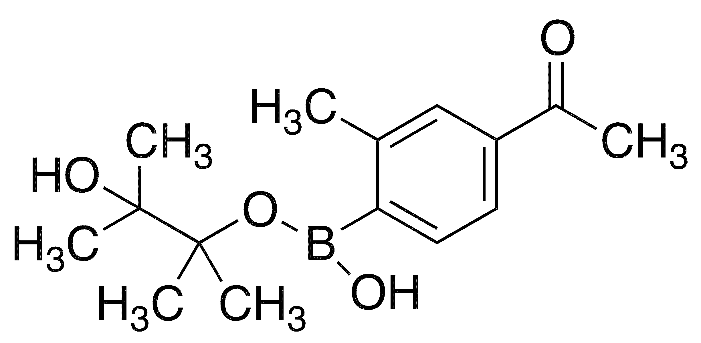 4-Acetyl-2-methylphenylboronic acid pinacol ester - Chemical structure and product image