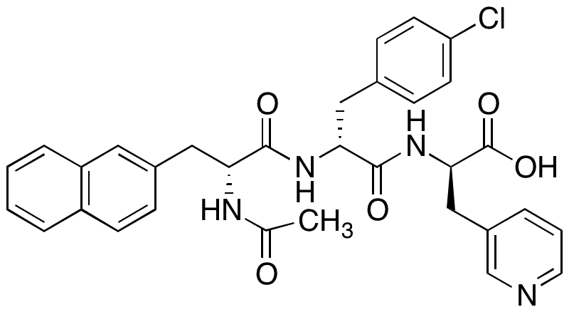 N-Acetyl-3-(2-naphthalenyl)-D-alanyl-4-chloro-D-phenylalanyl-3-(3-pyridinyl)-D-alanine - Chemical structure and product image