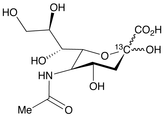 N-Acetyl-D-[2-13C]neuraminic Acid - Chemical structure and product image