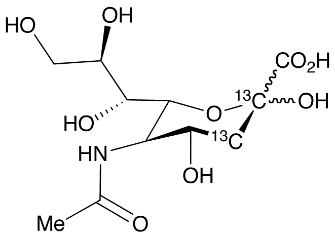 N-Acetyl-D-[2,3-13C2]neuraminic Acid - Chemical structure and product image