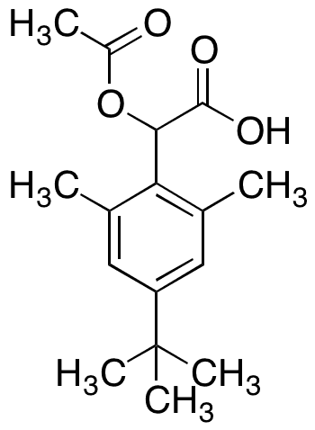 Alpha-â€‹(Acetyloxy)â€‹-â€‹4-â€‹(1,â€‹1-â€‹dimethylethyl)â€‹-â€‹2,â€‹6-â€‹dimethyl-benzeneacetic Acid - Chemical structure and product image