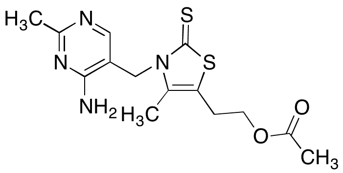 5-[2-(Acetyloxy)ethyl]-3-[(4-amino-2-methyl-5-pyrimidinyl)methyl]-4-methyl-2(3H)-thiazolethione - Chemical structure and product image