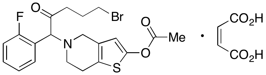 1-[2-(Acetyloxy)-6,7-dihydrothieno[3,2-c]pyridin-5(4H)-yl]-5-bromo-1-(2-fluorophenyl)-2-pentanone (2Z)-2-Butenedioate - Chemical structure and product image