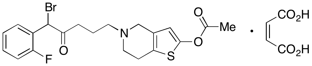 5-[2-(Acetyloxy)-6,7-dihydrothieno[3,2-c]pyridin-5(4H)-yl]-1-bromo-1-(2-fluorophenyl)-2-pentanone (2Z)-2-Butenedioate - Chemical structure and product image