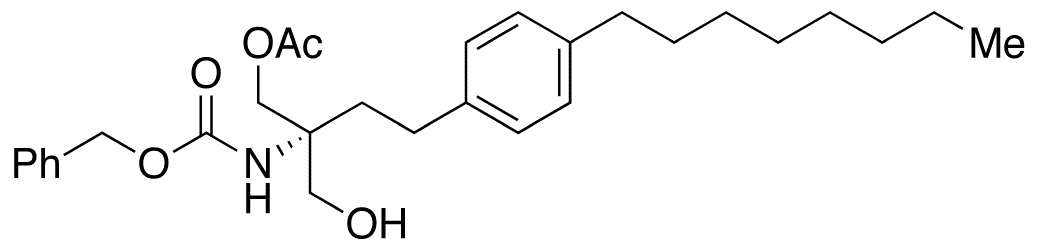 [(1R)-1-[(Acetyloxy)methyl]-1-(hydroxymethyl)-3-(4-octylphenyl)propyl] -carbamic Acid Phenylmethyl Ester - Chemical structure and product image
