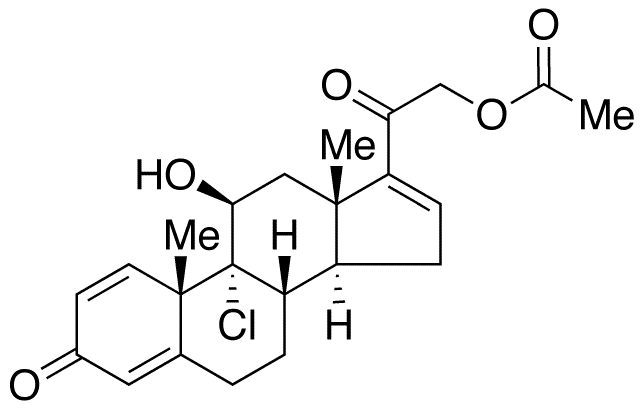 21-Acetoxy-9 alpha-chloro-11 beta-hydroxypregna-1,4,16-triene-3,20-dione - Chemical structure and product image