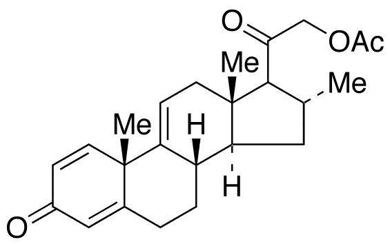 (16 alpha)-21-(Acetyloxy)-16-methyl-pregna-1,4,9(11)-triene-3,20-dione - Chemical structure and product image
