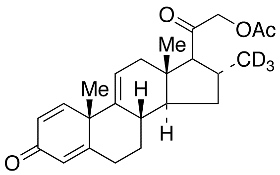 (16 alpha)-21-(Acetyloxy)-16-methyl-d3-pregna-1,4,9(11)-triene-3,20-dione - Chemical structure and product image