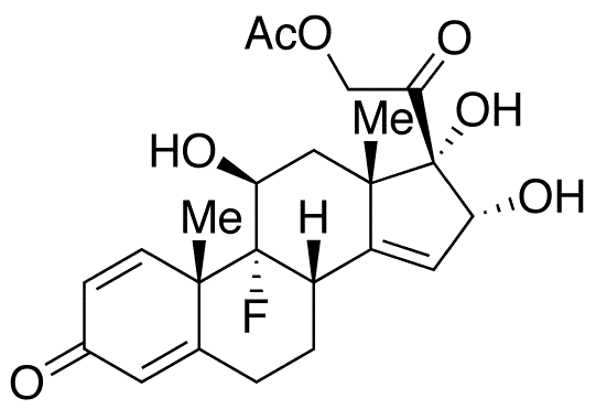 (11beta,16alpha)-21-(Acetyloxy)-9-fluoro-11,16,17-trihydroxy-pregna-1,4,14-triene-3,20-dione - Chemical structure and product image