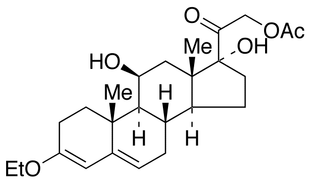 (11 beta)-21-(Acetyloxy)-3-ethoxy-11,17-dihydroxy-pregna-3,5-dien-20-one - Chemical structure and product image