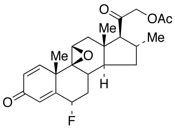 (6 alpha,9 beta,11 beta,16 alpha)-21-(Acetyloxy)-9,11-epoxy-6-fluoro-16-methyl-pregna-1,4-diene-3,20-dione - Chemical structure and product image