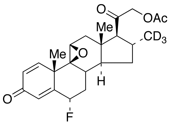 (6 alpha,9 beta,11 beta,16 alpha)-21-(Acetyloxy)-9,11-epoxy-6-fluoro-16-methyl-d3-pregna-1,4-diene-3,20-dione - Chemical structure and product image