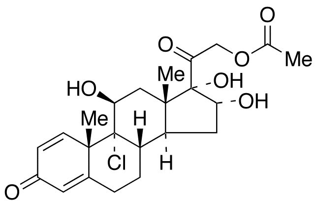 (11 beta,16 alpha,17 alpha)-21-(Acetyloxy)-9-chloro-11,16,17-trihydroxy-pregna-1,4-diene-3,20-dione - Chemical structure and product image