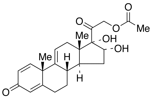 (16 alpha)-21-Acetyloxy-16,17-dihydroxy-pregna-1,4,9(11)-triene-3,20-dione - Chemical structure and product image