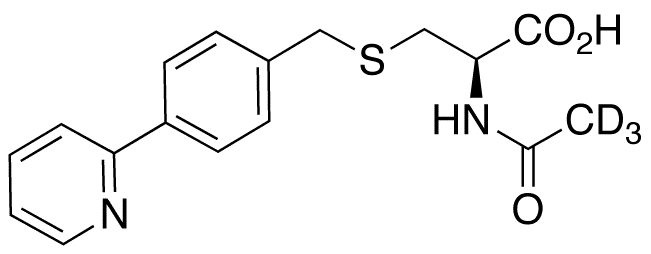 N-(Acetyl-d3)-S-[4-(2-pyridinyl)benzyl]-L-cysteine - Chemical structure and product image