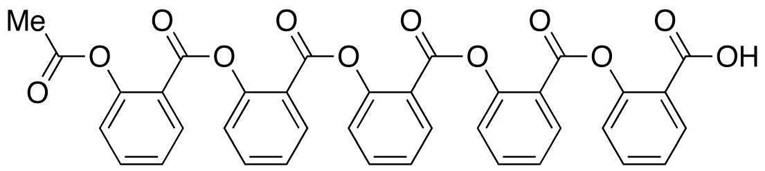 2-[[2-[[2-(Acetyloxy)benzoyl]oxy]benzoyl]oxy]benzoic Acid 2-[(2-Carboxyphenoxy)carbonyl]phenyl Ester - Chemical structure and product image