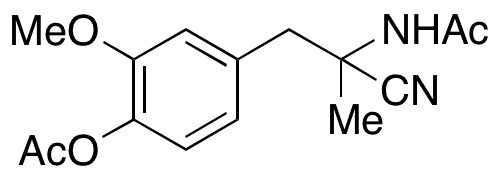 N-[2-[4-(Acetyloxy)-3-methoxyphenyl]-1-cyano-1-methylethyl]acetamide - Chemical structure and product image