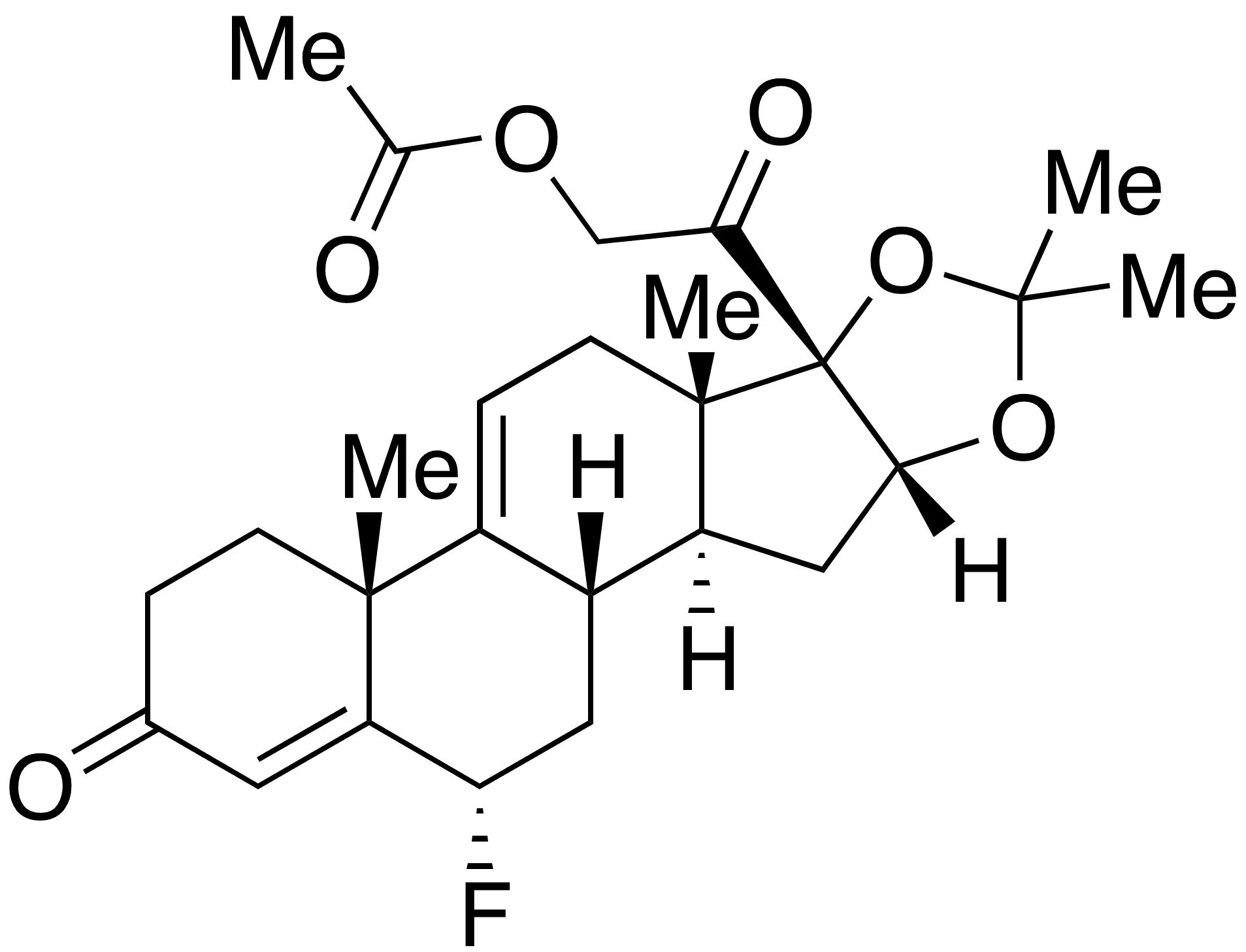(6 alpha,â€‹16 alpha)â€‹-1-â€‹(Acetyloxy)â€‹-â€‹6-â€‹fluoro-â€‹16,â€‹17-â€‹[(1-â€‹methylethylidene)â€‹bis(oxy)â€‹]â€‹-pregna-â€‹4,â€‹9(11)â€‹-â€‹diene-â€‹3,â€‹20-â€‹dione - Chemical structure and product image