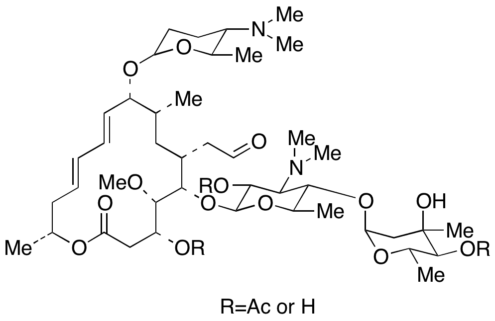 Acetyl Spiramycin (Contains Monoacetyl, Diacetyl and Triacetyl) - Chemical structure and product image