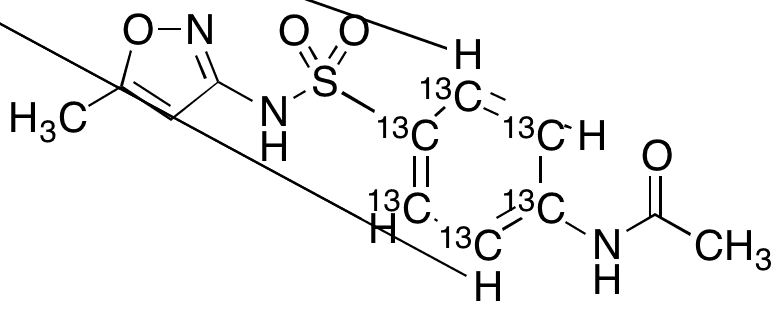 N-Acetyl Sulfamethoxazole-13C6 - Chemical structure and product image