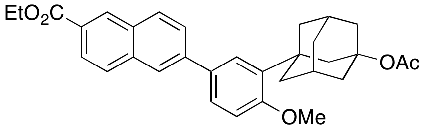 6-(3-((1r,3s,5R,7S)-3-Acetoxyadamantan-1-yl)-4-methoxyphenyl)-2-naphthoic Acid Ethyl Ester - Chemical structure and product image