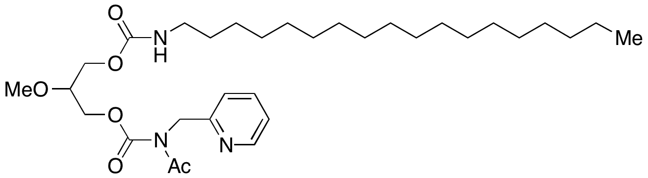 Acetyl(2-pyridinylmethyl)carbamic Acid 2-Methoxy-3-[[(octadecylamino)carbonyl]oxy]propyl Ester - Chemical structure and product image