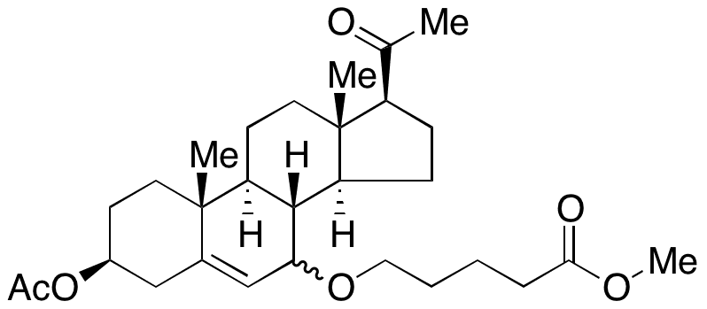 5-[[(3 beta,7)-3-(Acetyloxy)-20-oxopregn-5-en-7-yl]oxy]-pentanoic Acid Methyl Ester - Chemical structure and product image