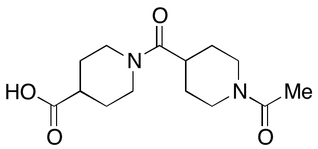 1-[(1-Acetyl-4-piperidinyl)carbonyl]-4-piperidinecarboxylic Acid - Chemical structure and product image