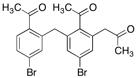 2-(Acetyloxy)-3-[[2-(acetyloxy)-5-bromophenyl]methyl]-5-bromo-benzenemethanol Acetate - Chemical structure and product image