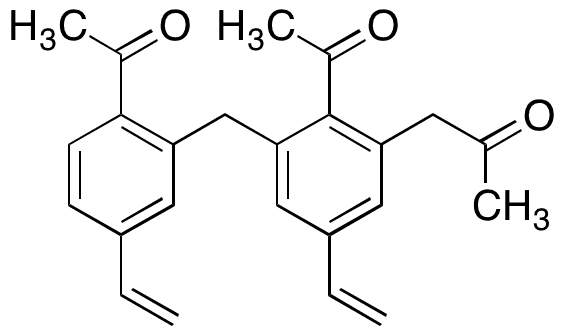 2-(Acetyloxy)-3-[[2-(acetyloxy)-5-ethenylphenyl]methyl]-5-ethenyl-benzenemethanol Acetate - Chemical structure and product image