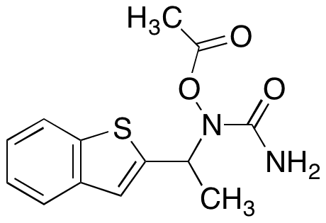 N-â€‹(Acetyloxy)â€‹-â€‹N-â€‹(1-â€‹benzo[b]â€‹thien-â€‹2-â€‹ylethyl)â€‹-urea - Chemical structure and product image