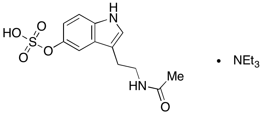 N-Acetyl Serotonine O-Sulfate Ester Triethylammonium Salt - Chemical structure and product image