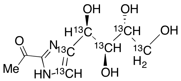 (R,S,R)-2-Acetyl-4-(1,2,3,4-tetrahydroxybutyl)-imidazole-13C6 - Chemical structure and product image